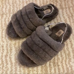 UGG Fluff Yeah Genuine Shearling Slingback Sandal